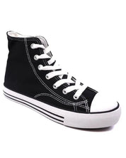 High Top Canvas Sneaker - Black / 10