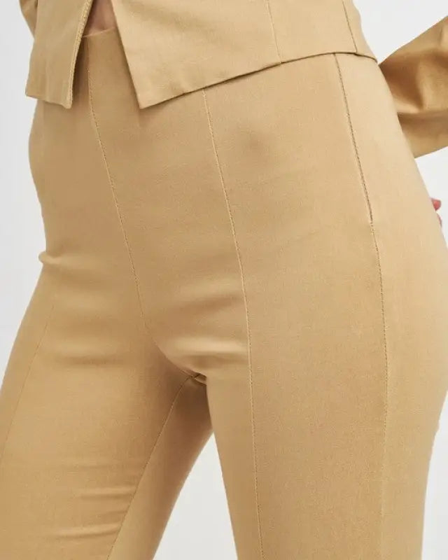 HIGH WAIST PANTS WITH FRONT SLITS