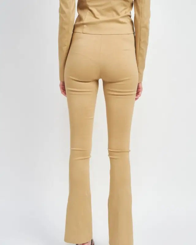 HIGH WAIST PANTS WITH FRONT SLITS