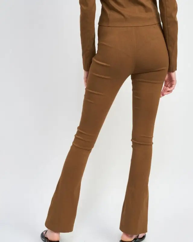 HIGH WAIST PANTS WITH FRONT SLITS