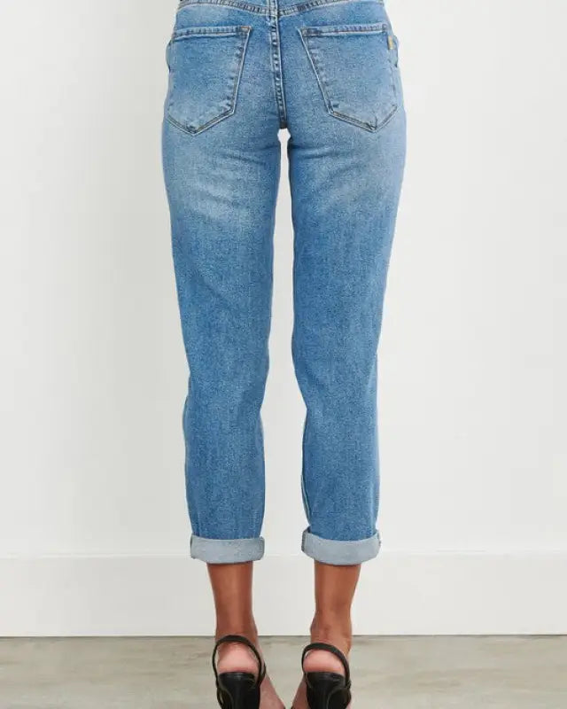 High Waisted Boyfriend Jeans