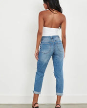 High Waisted Boyfriend Jeans