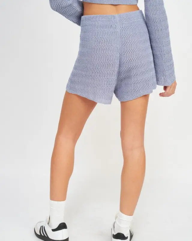 High Waisted Crochet Shorts