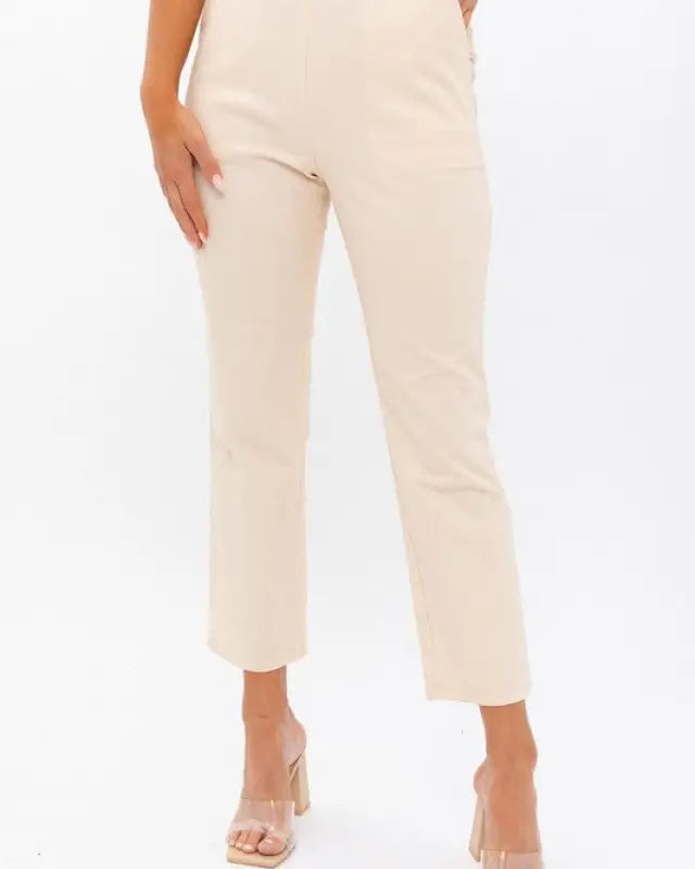 High-Waisted Crop Pants