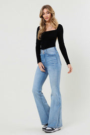 High-Waisted Flare Jeans - Jeans