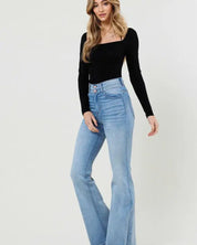 High-Waisted Flare Jeans - Jeans