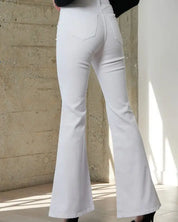 High Waisted Full-Length Flare Jeans - Jeans