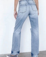 HIGH WAISTED LOOSE STRAIGHT JEANS