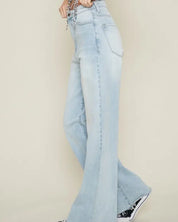 High-Waisted Wide Leg Jeans