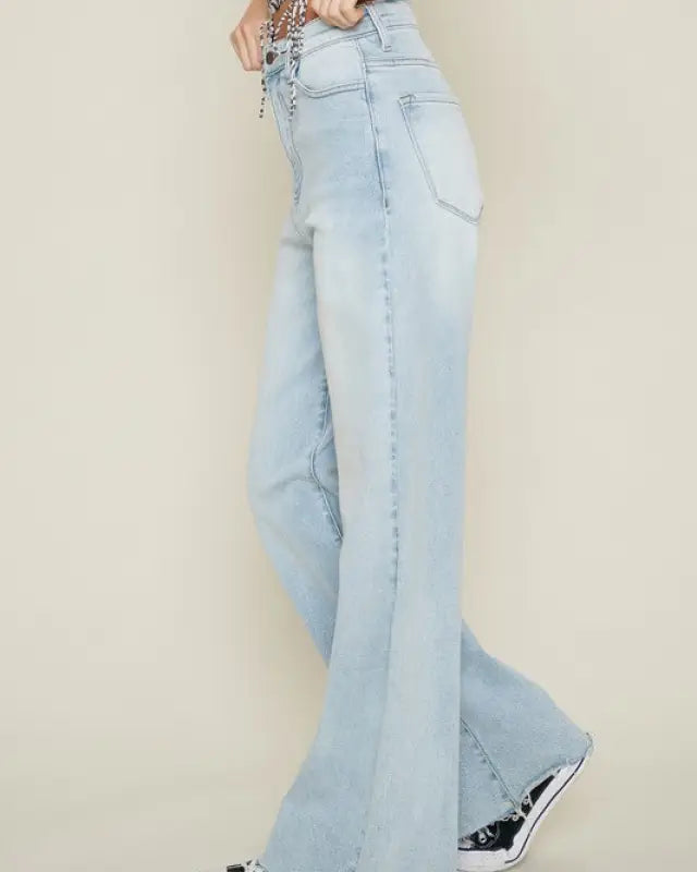 High-Waisted Wide Leg Jeans