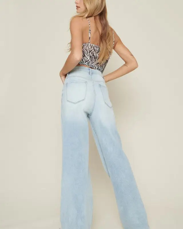 High-Waisted Wide Leg Jeans