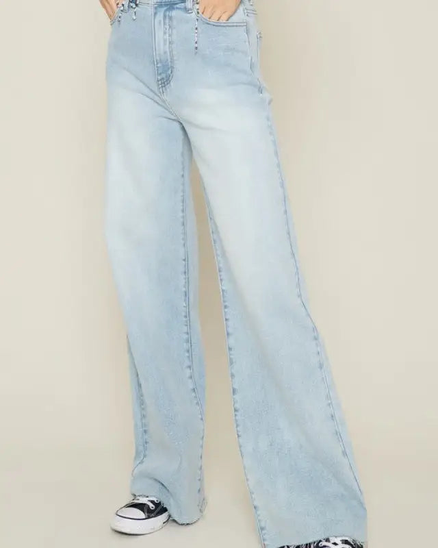 High-Waisted Wide Leg Jeans