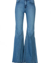 High Waisted Wide Mermaid Flare Denim Jeans