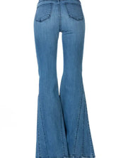 High Waisted Wide Mermaid Flare Denim Jeans