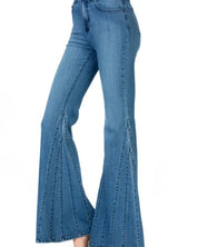 High Waisted Wide Mermaid Flare Denim Jeans