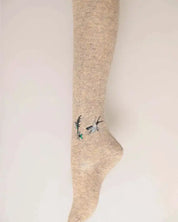 Hummingbird Wool Knee High Socks