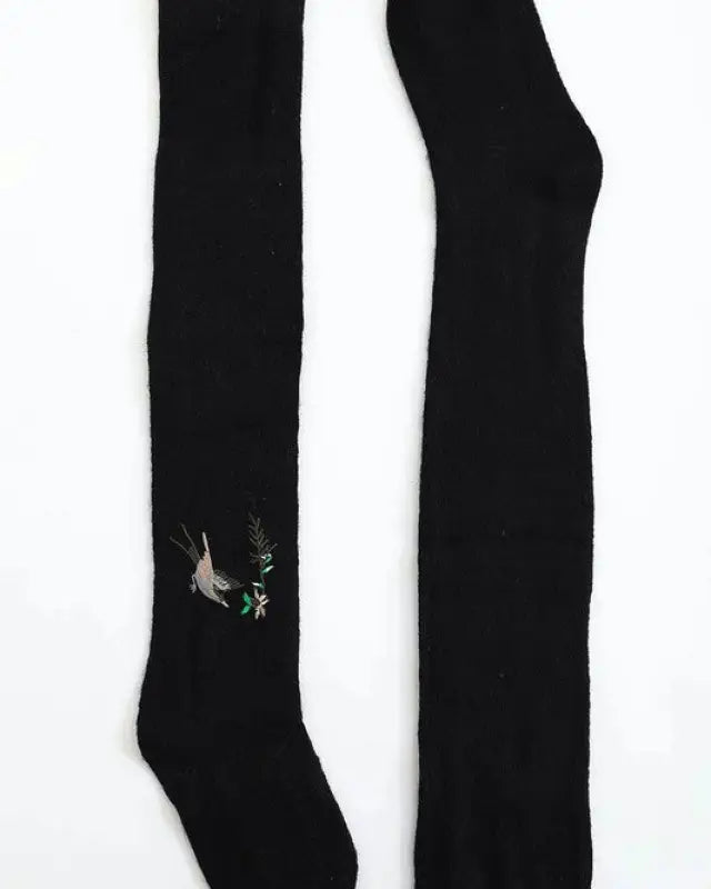 Hummingbird Wool Knee High Socks