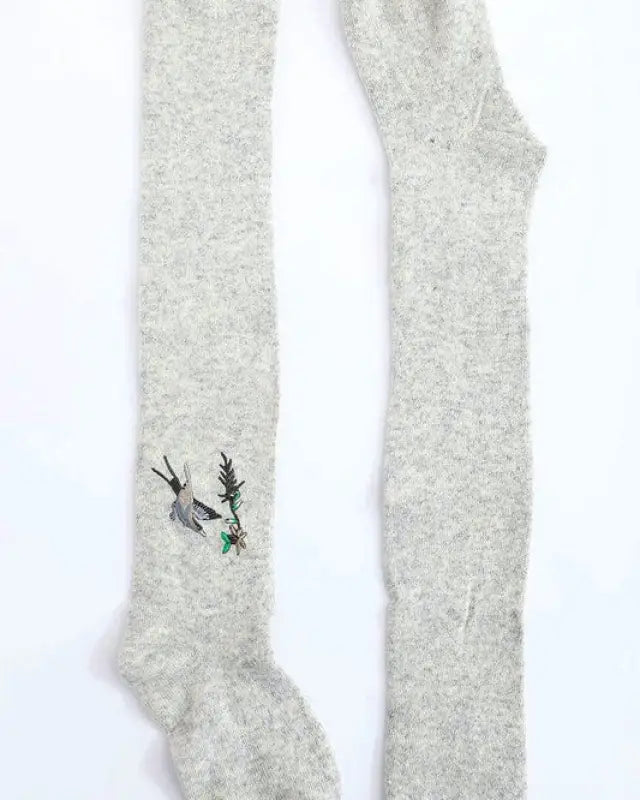 Hummingbird Wool Knee High Socks