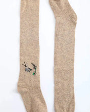 Hummingbird Wool Knee High Socks