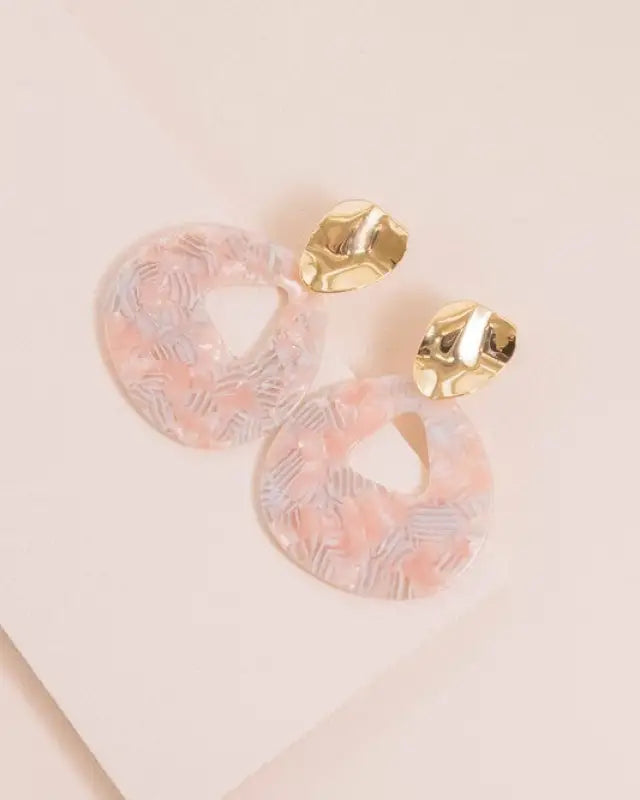 Island Pink Drop Earrings