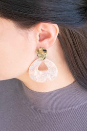 Island Pink Drop Earrings