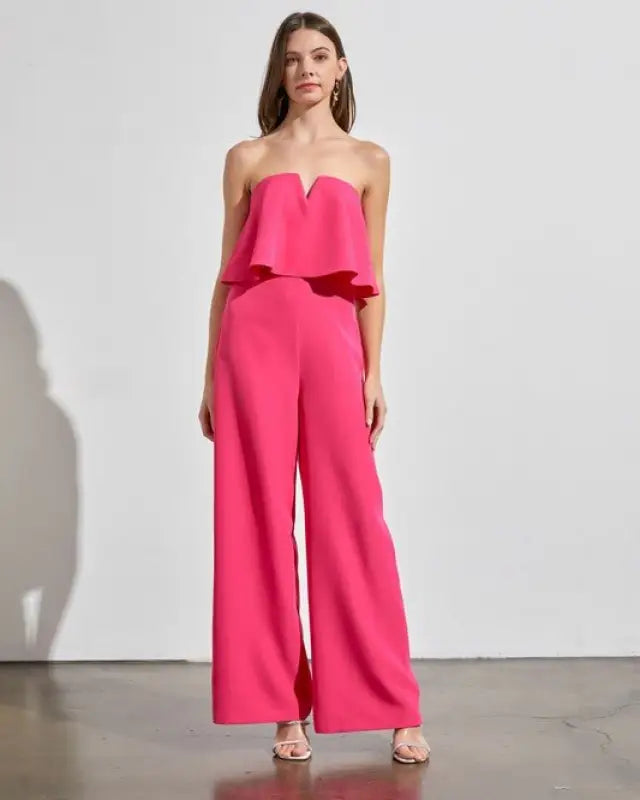 Jamie Off Shoulder Flounce Jumpsuit