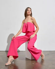 Jamie Off Shoulder Flounce Jumpsuit