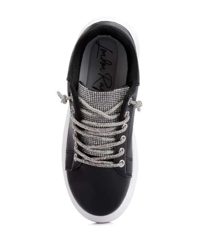 Jaxen Rhinestones Lace Up Sneakers