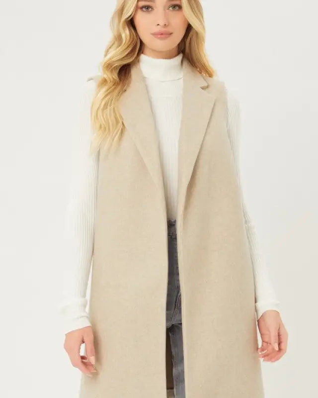 JQ Fleece Long Line Vest