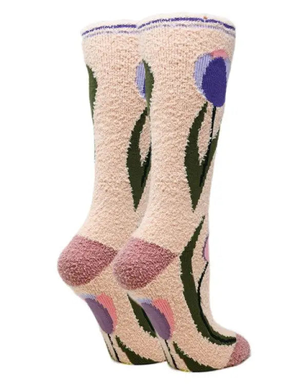 Julia - Women’s fuzzy crew socks multicolor / WS