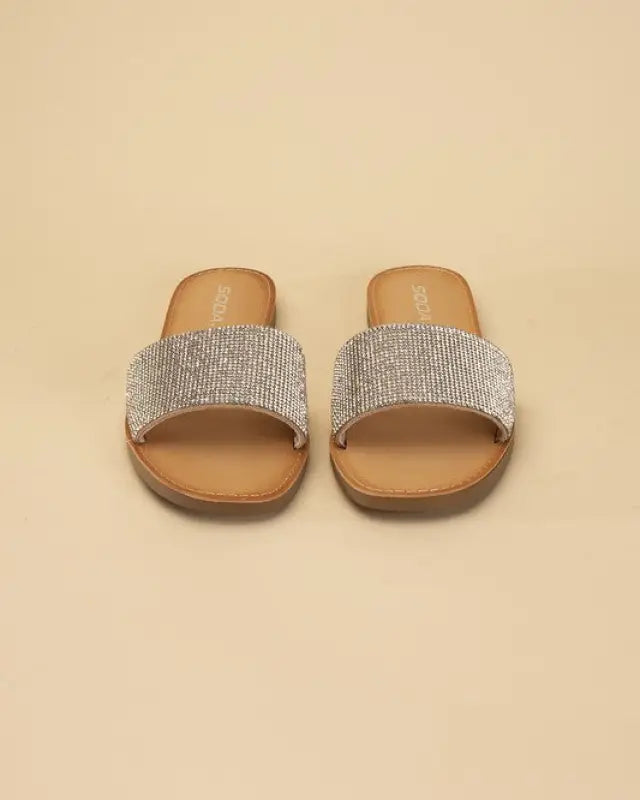 JUSTICE-S RHINESTONE SLIDES