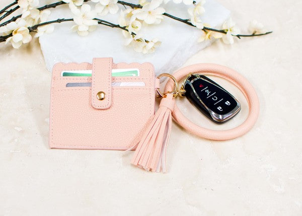 Key Ring ID Wallet Bracelet - Blush / OneSize