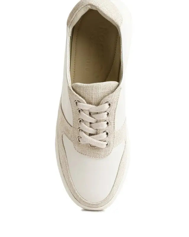 Kjaer Dual Tone Leather Sneakers