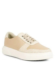 Kjaer Dual Tone Leather Sneakers - BEIGE / 5