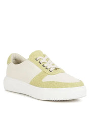 Kjaer Dual Tone Leather Sneakers - Green / 5