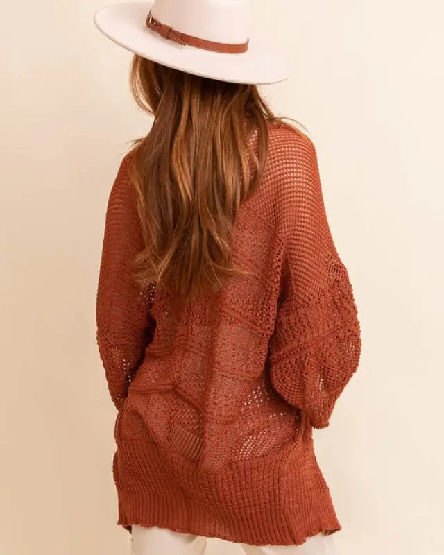 Knit Netted Cardigan