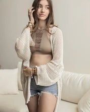 Knit Netted Cardigan