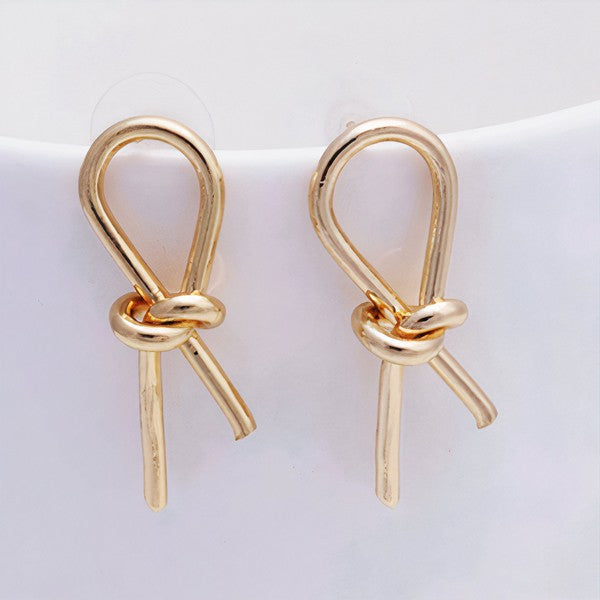 Knot Earrings - Gold / Os