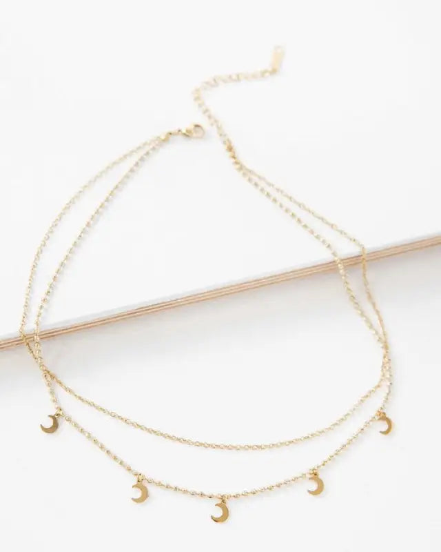 La Lune Layered Necklace - Gold / OS