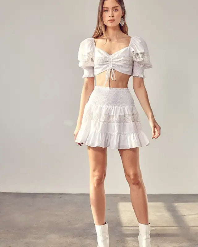 Lace Trim Skirt