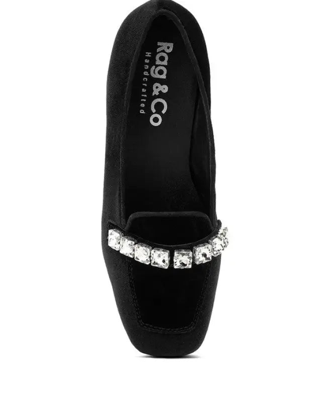 Lamington Handcrafted Velvet Diamante Loafers