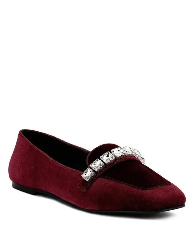 Lamington Handcrafted Velvet Diamante Loafers