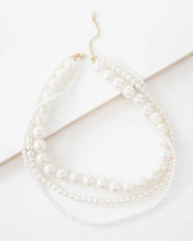 Layered Pearl Necklace - OS