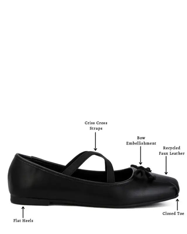 Leina Recycled Faux Leather Ballet Flats