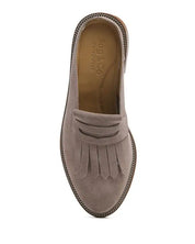 LENA Suede Walking Loafer Mules