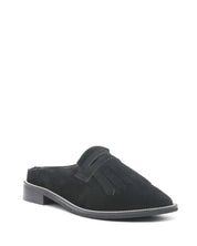 LENA Suede Walking Loafer Mules - Black / 6