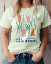 Let Your Dream Bloom Boho Graphic Tee - Citron / S