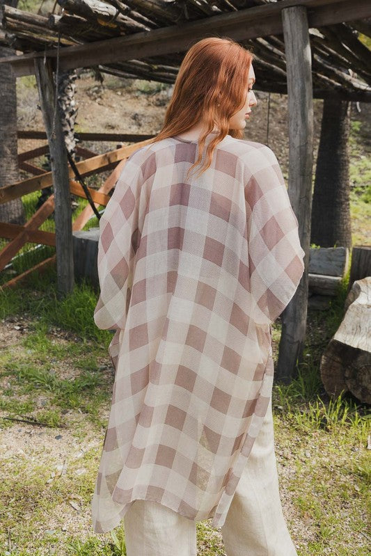 Lightweight Buffalo Check Kimono