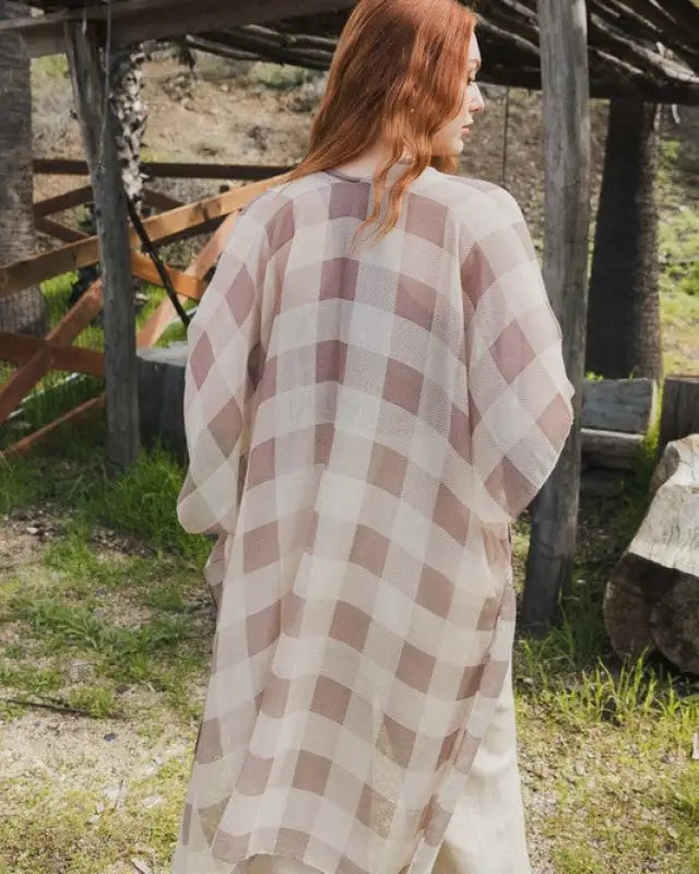 Lightweight Buffalo Check Kimono