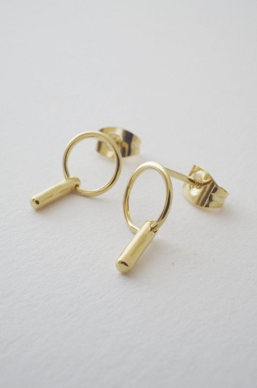 Link Bar Earrings - Gold / One Size